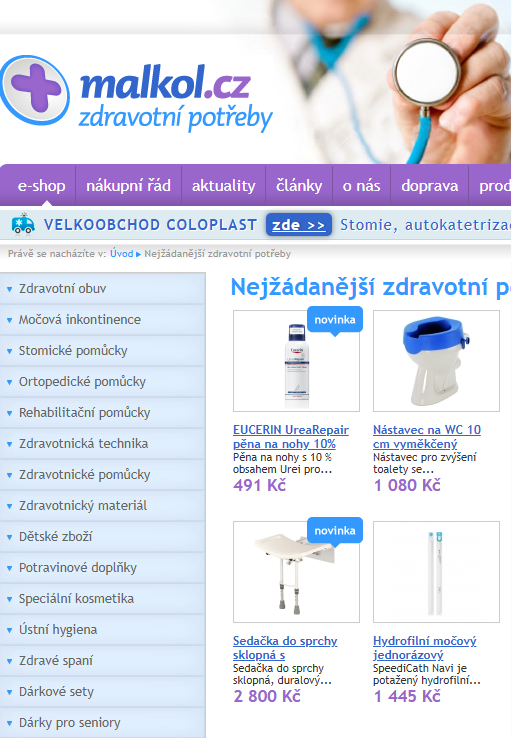 Náhled e-shopu MALKOL